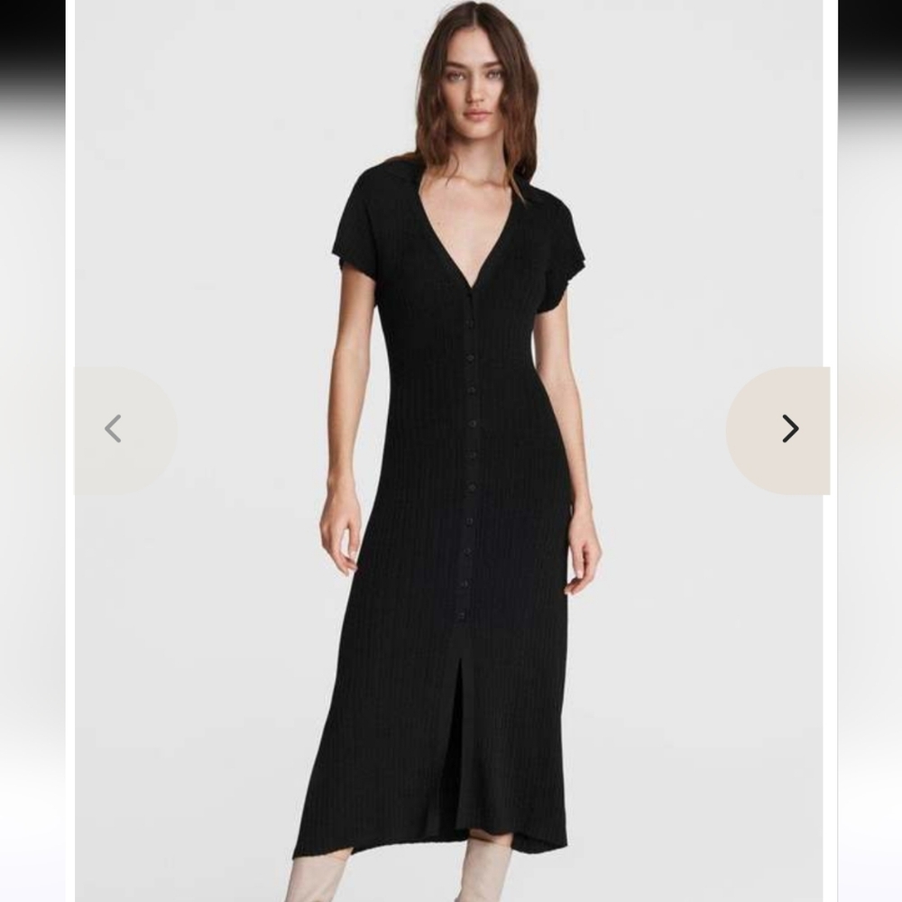Rag & Bone Esme Dress Black xs viscose l